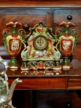 Magnificent Mantel Clock with Garnishes $2250.00