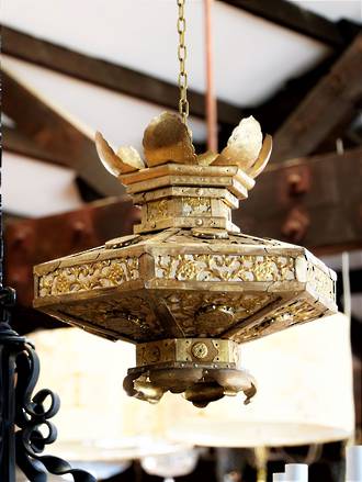 Nepalese Temple Ceiling Rose, Curtain Canopy Crown or Light Fixture