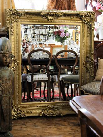 Large Ornate Gilt Framed Mirror - Beveled Edge $1495