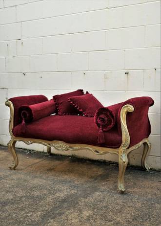 French Antique Style Banquet love Seat or Sofa SOLD