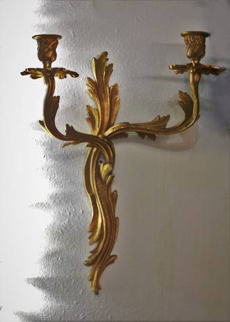 Original French Gilded Wall Candle Sconce  SOLD