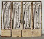  Wrought Iron Art Deco Gates Bi folding $3950 set of 4 pcs