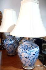 Pair of Chinese Blue & White Lamps | $950.00