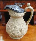 English Salt Glaze Stoneware Jug by William Ridgeway