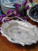 Generously Embossed Victorian Footed Bread Basket