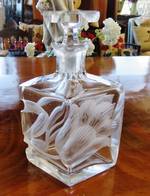 Art Nouveau Bohemian Intaglio Perfume Bottle by Moser ~ RARE