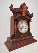 American Style Antique English Mahogany Clock $495