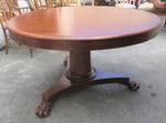 Handsome Antique Regency Mahogany Pedestal Table $2750.00