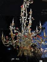 Huge French Painted Wrought Iron Chandelier - 18 lamps $3950.00