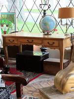 Vintage French Blond Mahogany Desk $2250