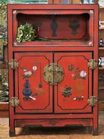 Small Vintage Chinese Lacquered Cabinet - $950
