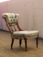 Edwardian Button Back Nursing Chair or Bedroom Chair SOLD