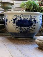 Huge Hand-painted Chinese Porcelain Fish Bowl or Planter  $1450