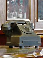 Vintage Party-Line Black Bakelite Telephone