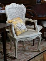 French Double Cane Back Provincial Arm Chair $950