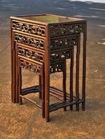Antique Carved Chinese Nest of Tables SOLD