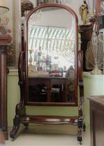 Huge Victorian Cheval Mirror - Large Tilting Dress Mirror $2950.00