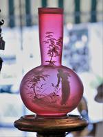 19th Century Mary Gregory Cranberry Cameo Glass Vase sold