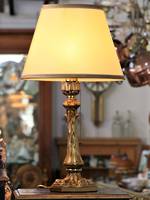 Original Art Nouveau Gilded Repousse Gas Lamp Converted $950