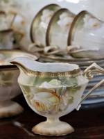 RS Prussia Fine Bone China Tea Set - Cream Roses - 40 pieces - Immaculate