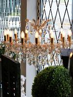 Hollywood Regency High purity 14 arm Champagne Crystal Chandelier $4950
