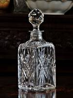 Heavily Cut Crystal Whiskey Decanter