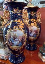 Pair Large French Limoges Vases | $995.00