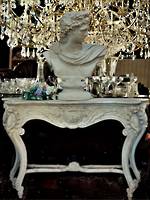 Europoean Style Faux Marble Stone Console Table SOLD (console only)