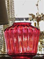 Large Cranberry or Ruby Glass Lamp Shade - Genuine Victorian $265.00