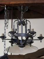 Wrought Iron Cage Style Chandelier $1250