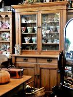 Baltic pine Bookcase or Kitchen dresser - Glazed $3950.00