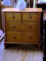 Colonial Kauri Chest of Drawers with Cotton Reel Columns