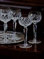 Vintage Waterford Hock Wine Glasses x 6 $599