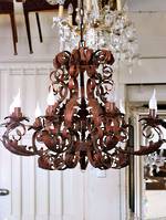 Wrought Iron Chandelier - medium size 9 arms $3950.00