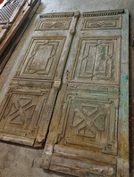 Very large Antique Doors with carved panels. $5000.00 pair