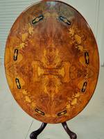 Finely Inlaid Victorian Oval Loo Table $3950