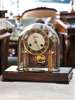 Art Deco Era Cased Glass Domed Mantel Clock - Selva - Germany