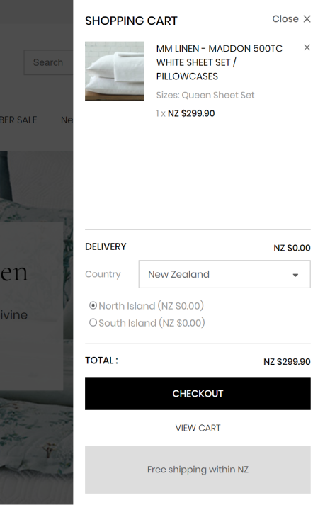 Optimised Shopping Cart & Checkout Page